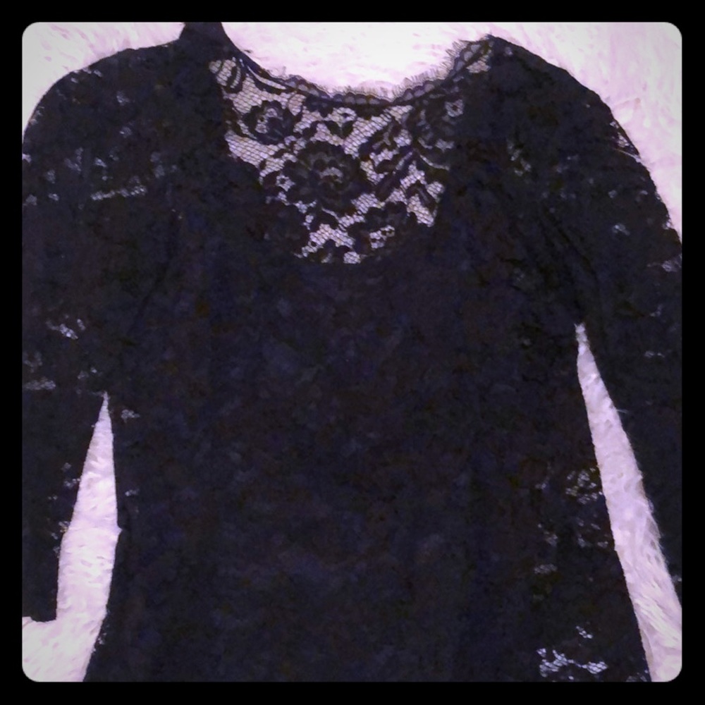Navy lace Boden blouse- fully lined